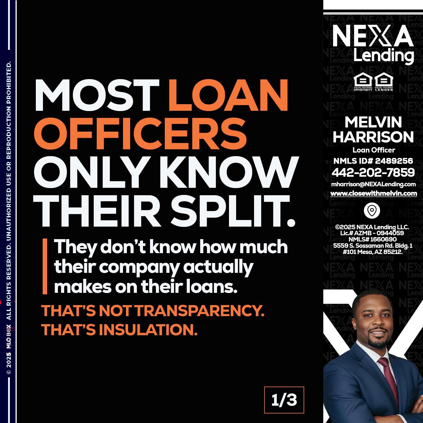 1 OF 3 - Melvin Harrison -Loan Officer