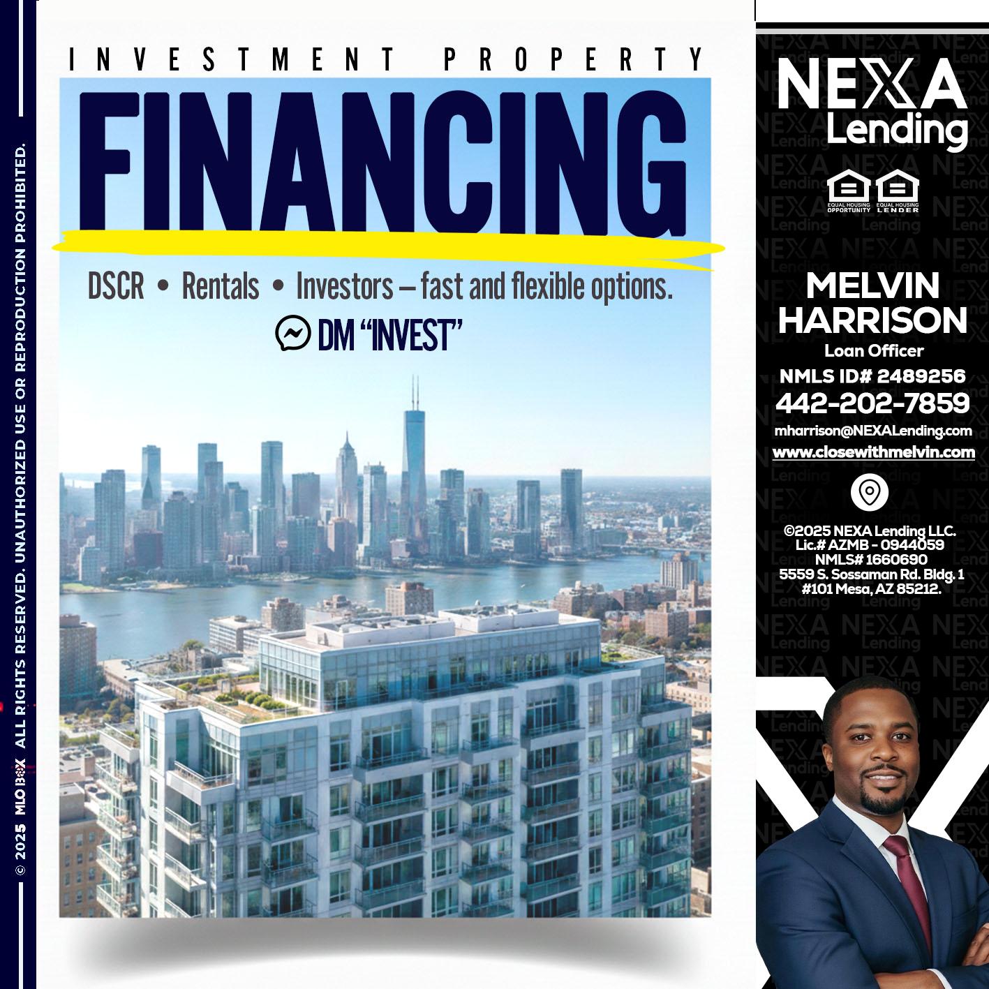 FINANCING - Melvin Harrison -Loan Officer