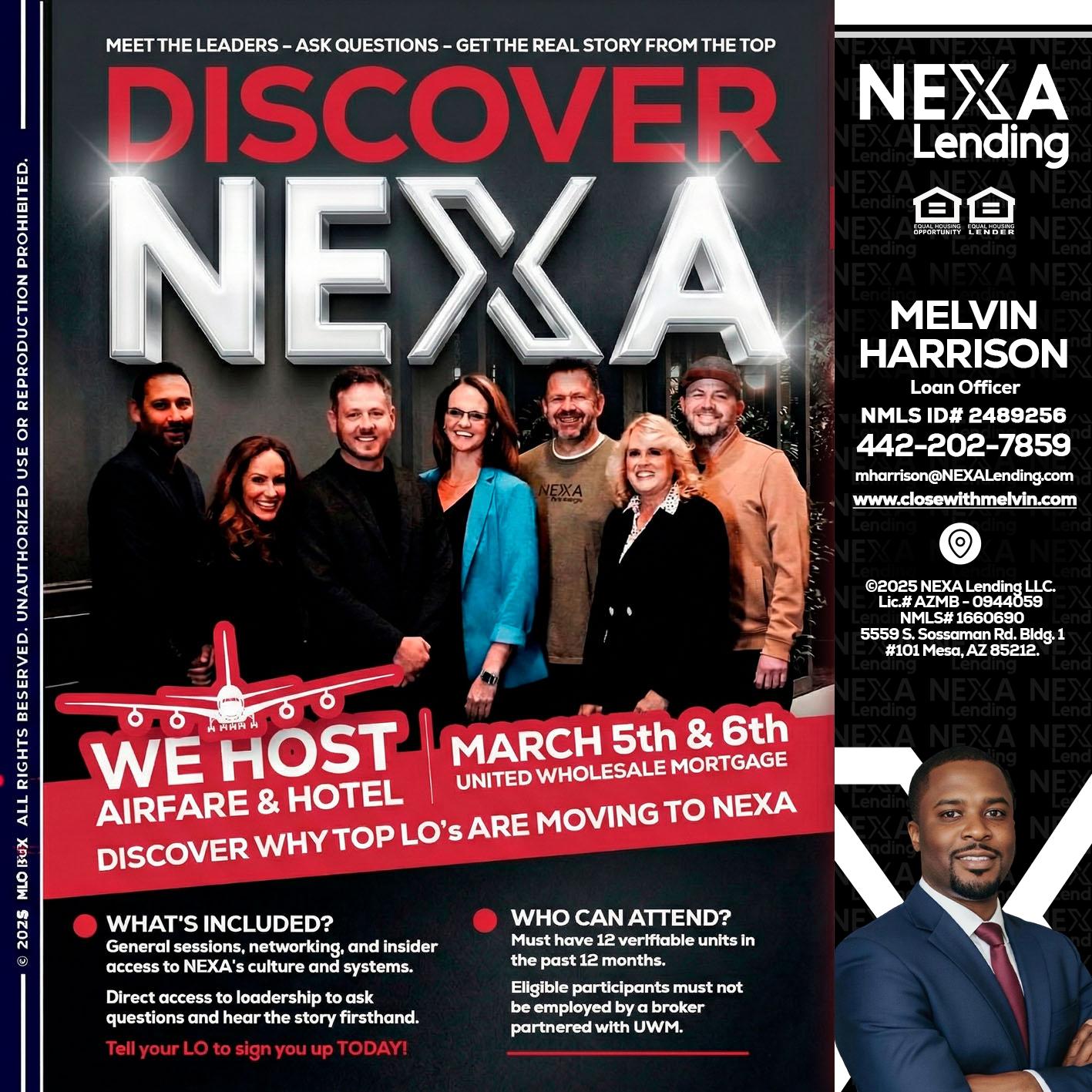 DISCOVER NEXA - Melvin Harrison -Loan Officer