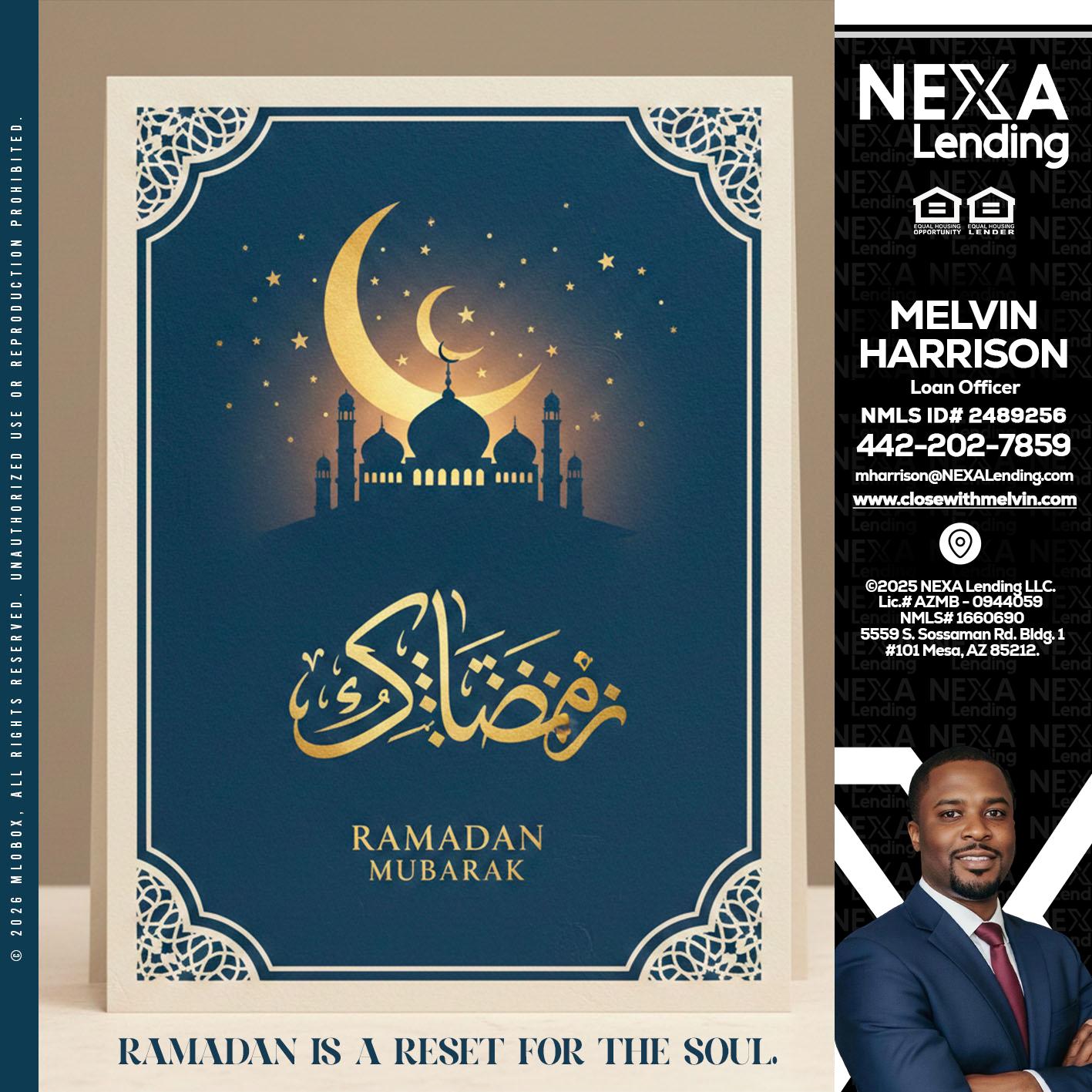 HAPPY RAMADAN - Melvin Harrison -Loan Officer