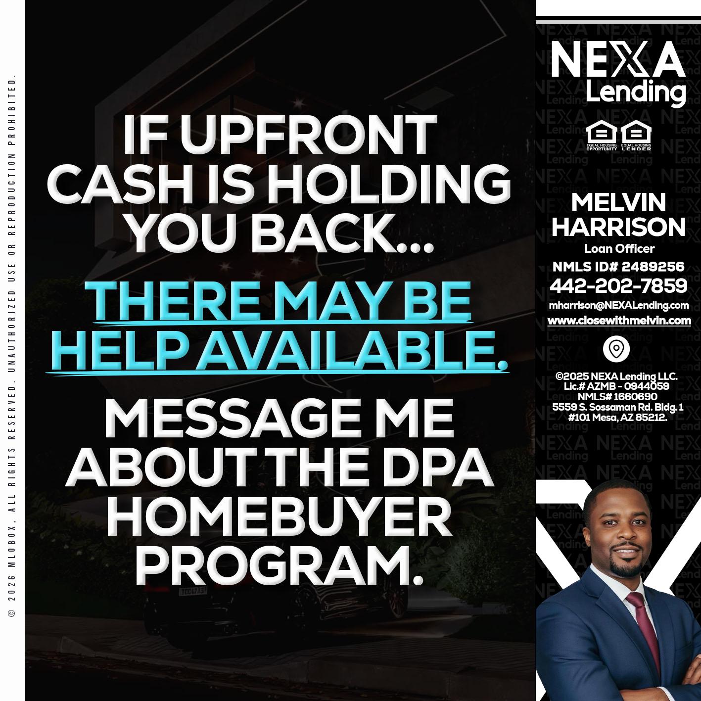 IF UPFRONT - Melvin Harrison -Loan Officer