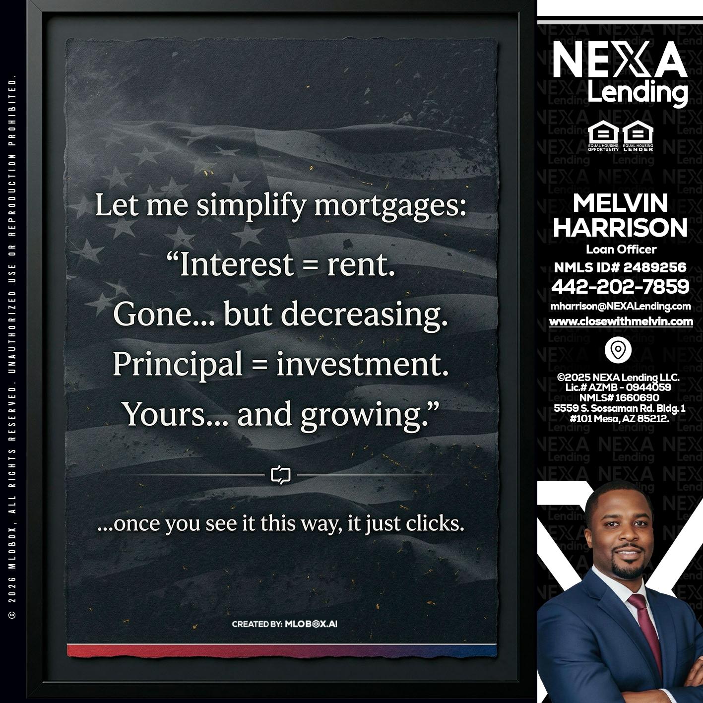 LET ME SIMPLIFY - Melvin Harrison -Loan Officer