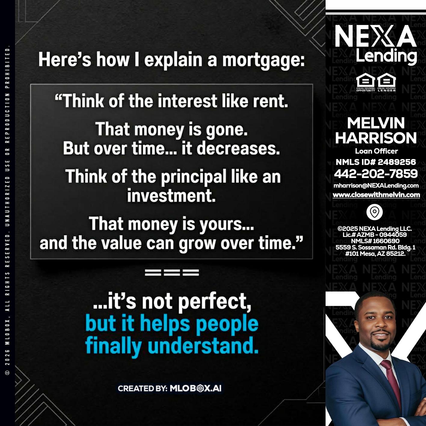 HERES NOW - Melvin Harrison -Loan Officer