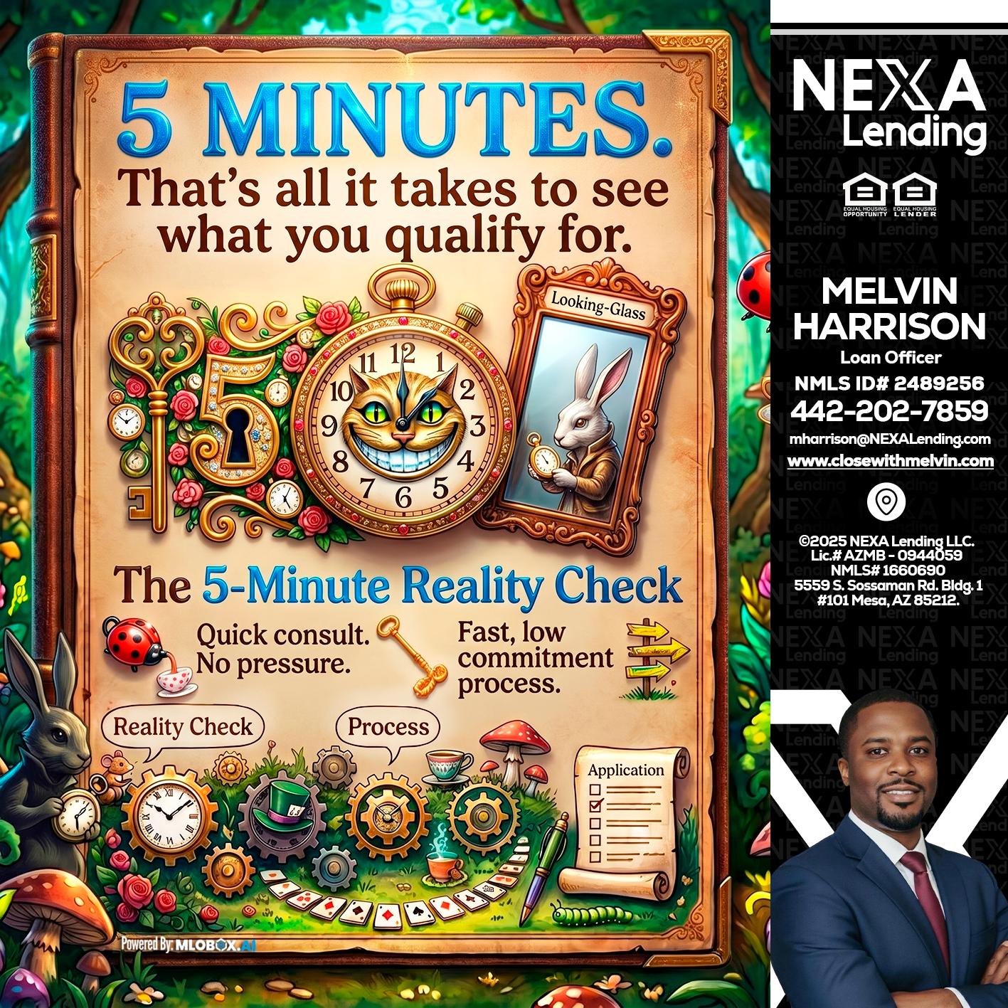 Reality Check! - Melvin Harrison -Loan Officer